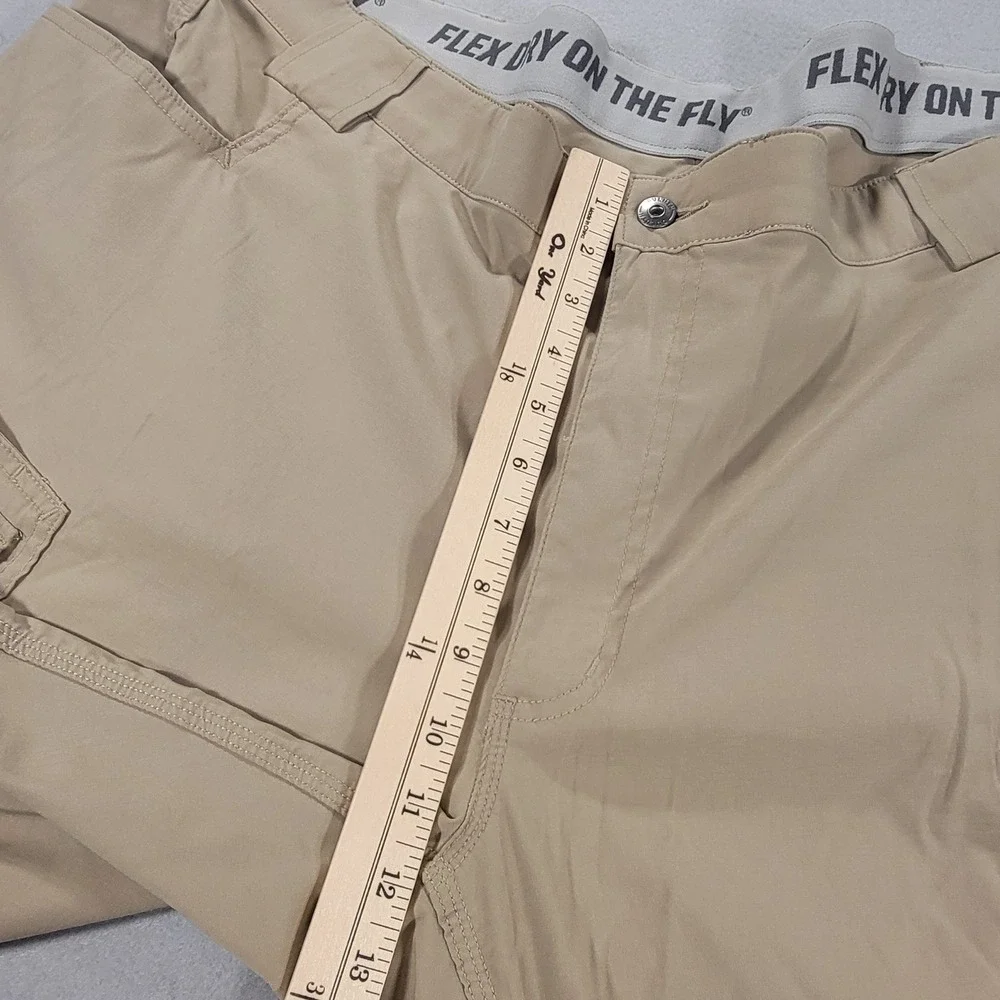 Duluth Trading Flex Dry On The Fly Cargo Pants Khaki Relaxed Fit Men's 46x30